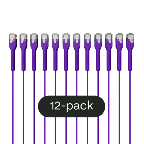 Broadbe plānais Patch kabelis 5G violets 0.3m 12 gab.