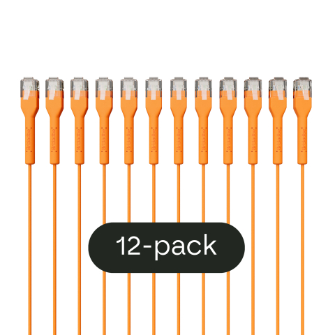 Broadbe plānais Patch kabelis 5G oranžs 0.1m 12 gab.