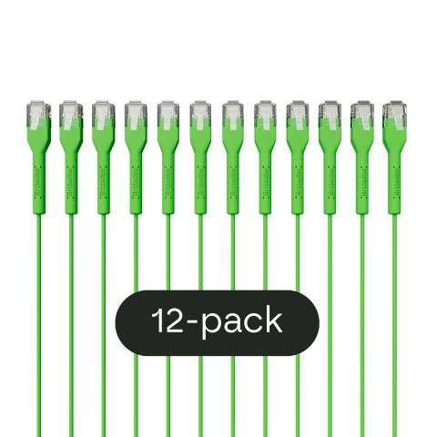 Broadbe plānais Patch kabelis 5G zaļš 3m 12 gab.