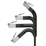 Broadbe plānais Patch kabelis 10G melns 3m