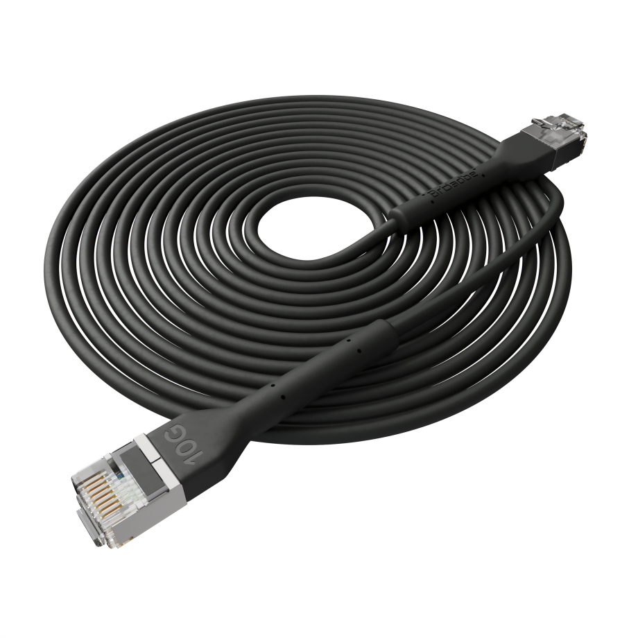 Broadbe plānais Patch kabelis 10G melns 20m