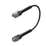 Broadbe plānais Patch kabelis 10G melns 0.1m 12 gab.