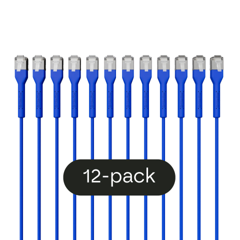 Broadbe plānais Patch kabelis 10G zils 3m 12 gab.