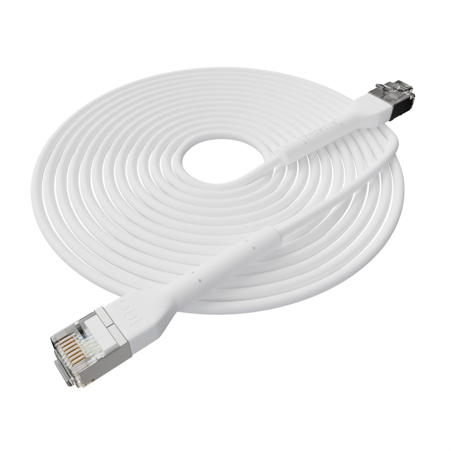 Broadbe plānais Patch kabelis 10G balts 5m