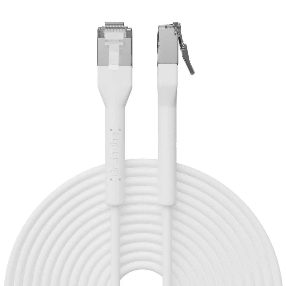 Broadbe plānais Patch kabelis 10G balts 12m