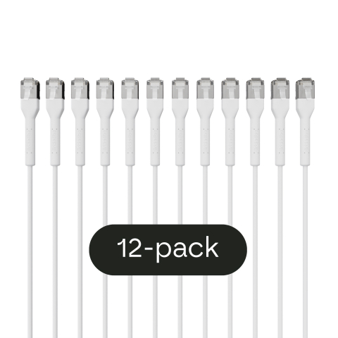 Broadbe plānais Patch kabelis 10G balts 0.1m 12 gab.
