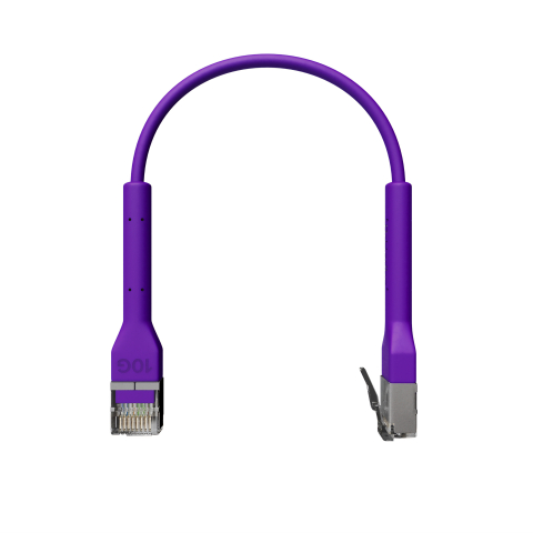 Broadbe plānais Patch kabelis 10G violets 0.1m