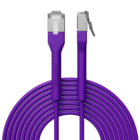 Broadbe plānais Patch kabelis 10G violets 0.3m