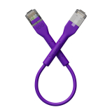 Broadbe plānais Patch kabelis 10G violets 0.1m 12 gab.