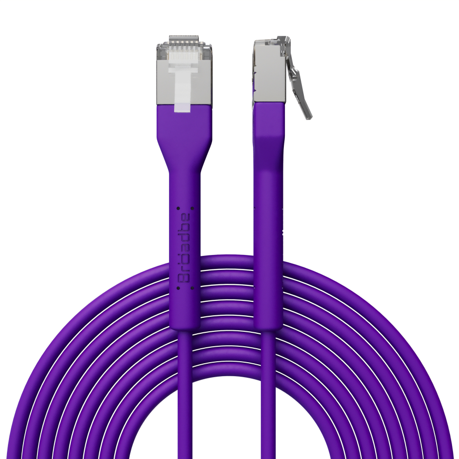 Broadbe plānais Patch kabelis 10G violets 3m 12 gab.