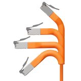 Broadbe plānais Patch kabelis 10G oranžs 0.1m