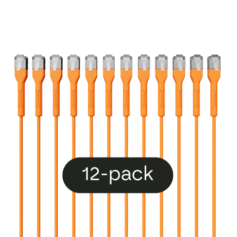 Broadbe plānais Patch kabelis 10G oranžs 1m 12 gab.