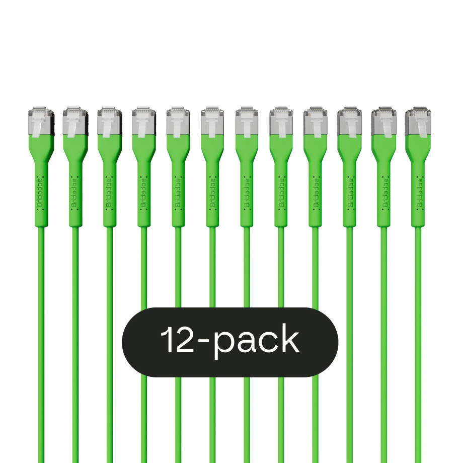 Broadbe plānais Patch kabelis 10G zaļš 3m 12 gab.
