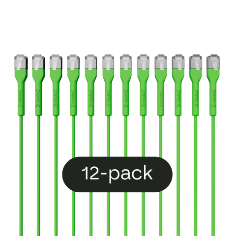 Broadbe plānais Patch kabelis 10G zaļš 3m 12 gab.
