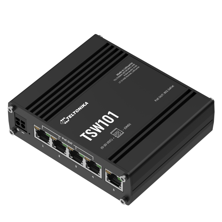 Teltonika TSW101 Automobiļu PoE+ komutators