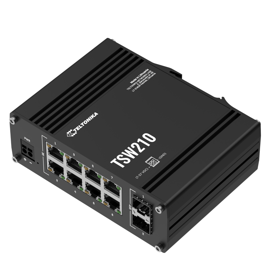Teltonika TSW210 industriālais Ethernet komutators