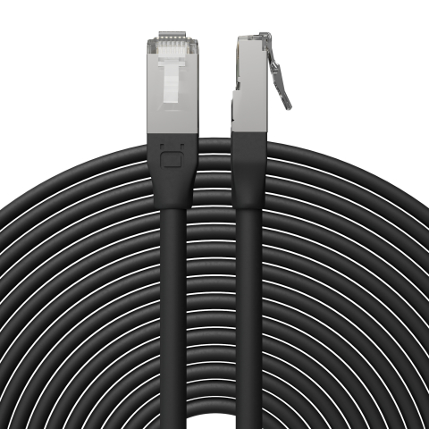 Broadbe āra Ethernet 10G komutācijas kabelis, melns, 8m