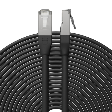 Broadbe āra Ethernet 10G komutācijas kabelis, melns, 12m