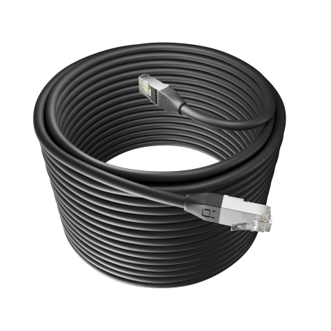 Broadbe āra Ethernet 10G komutācijas kabelis, melns, 20m