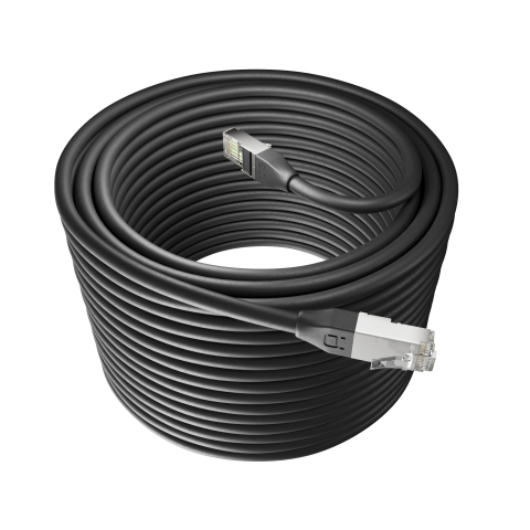 Broadbe āra Ethernet 10G komutācijas kabelis, melns, 30m