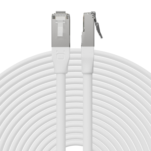 Broadbe āra Ethernet 10G komutācijas kabelis, balts, 8m