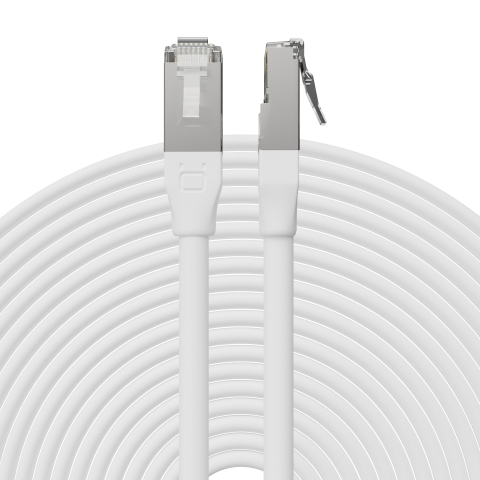 Broadbe āra Ethernet 10G komutācijas kabelis, balts, 12m