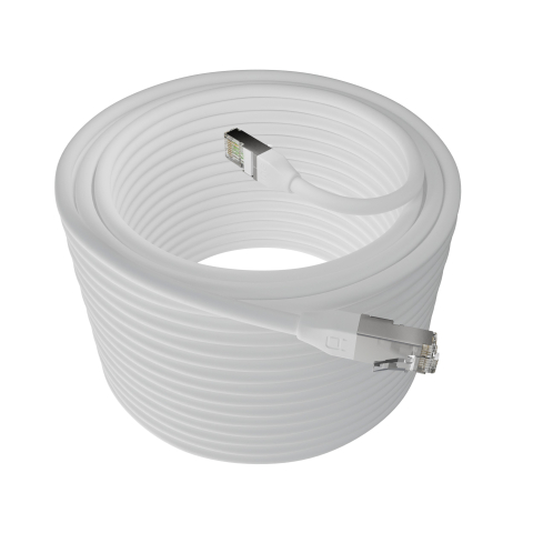 Broadbe āra Ethernet 10G komutācijas kabelis, balts, 30m